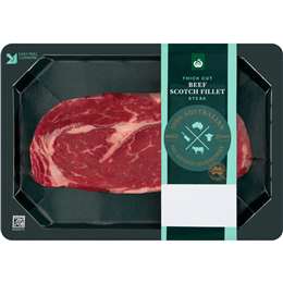 Woolworths Beef Scotch Fillet Steak Thick Cut