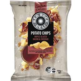 Red Rock Deli Potato Chips Maple Glazed Bacon & Cheddar 165g