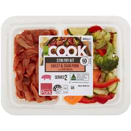 Woolworths Cook Stir Fry Kit Sweet & Sour Pork With Vegetables 400g ...