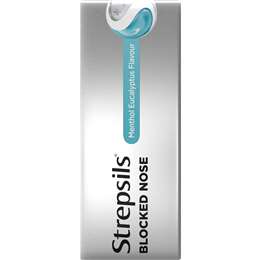 Strepsils Plus Blocked Nose Sore Throat Lozenges Menthol