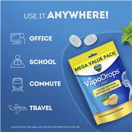 Vicks Vapodrops Throat Lozenges Butter Menthol