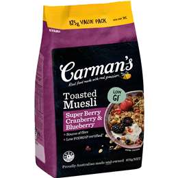 Carman's Muesli Toasted Super Berry Cranberry & Blueberry