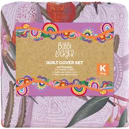 Bobbi Lockyer Quilt Cover Set King Bed Pink each