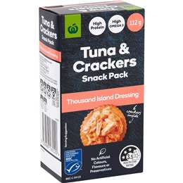 Woolworths Tuna & Crackers Snack Pack Thousand Island
