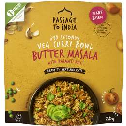 Passage To India Veg Curry Bowl Butter Masala With Rice 280G