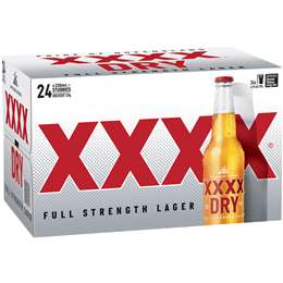 Xxxx Dry Full Strength Lager Bottle