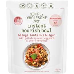 Simply Wholesome Pantry Instant Nourish Bowl Beluga Lentils & Bulgur