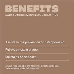 Swisse Ultiboost Magnesium, Calcium + D3 Tablets For Bone Health