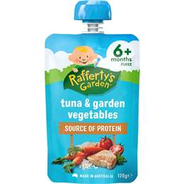 Rafferty's Garden Baby Food Pouch Protein Tuna & Garden Vegetables 6+ Months