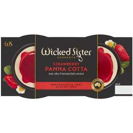 Wicked Sister Strawberry Panna Cotta 