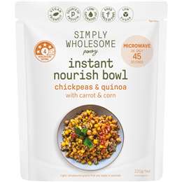 Simply Wholesome Pantry Instant Nourish Bowl Chickpeas & Quinoa