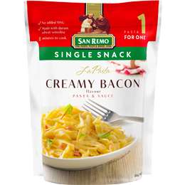 San Remo La Pasta Creamy Bacon Single Snack