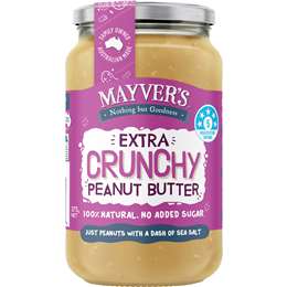 Mayver's Extra Crunchy Peanut Butter 375g