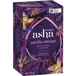 Twinings Asha Vanilla Retreat Cinnamon & Camomile Tea Bags 18 Pack