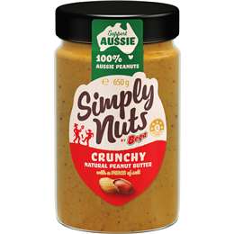Bega Simply Nuts Crunchy Natural Peanut Butter 650g