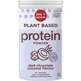 Keep It Cleaner Plant Based Protein Powder Dark Choc Coconut Flavour 375g