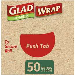 Glad To Be Green 50% Plant Based Cling Wrap