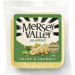 Mersey Valley Jalapeno Cheddar Cheese Block 235g