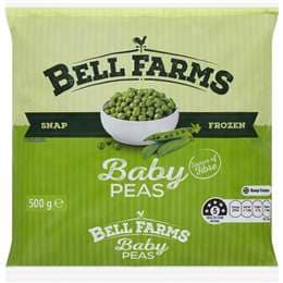 Bell Farms Frozen Baby Peas 500g