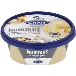 Chris' Hommus & Roasted Garlic Dip & Spread 200g