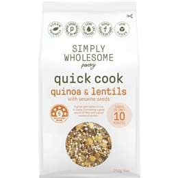 Simply Wholesome Pantry Quick Cook Quinoa & Lentils With Sesame Seeds 250g