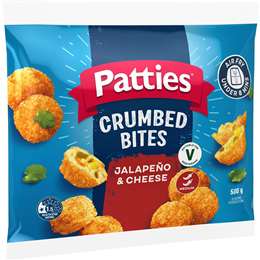 Patties Crumbed Bites Jalapeno & Cheese 500g