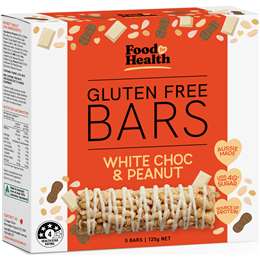 Food For Health Gluten Free Bars White Chocolate & Peanut 5 pack