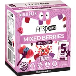 Frisp Minis Mixed Berries Fruit Crisps 7g x 5 pack