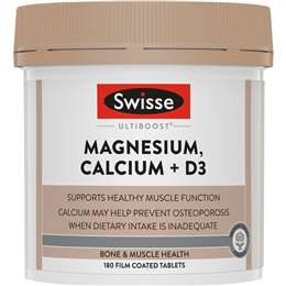 Swisse Magnesium Calcium & D3 Film Coated Tablets 180 pack