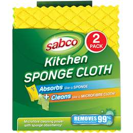 Sabco Kitchen Sponge Cloth 2 Pack