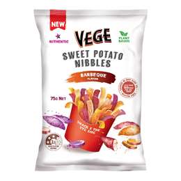 Vege Chips Sweet Potato Nibbles Barbeque Flavour 75g