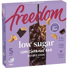 Freedom Low Sugar Low Carb Nut Bar Double Choc 5 pack