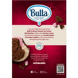 Bulla Creamy Classics Ice Cream Sandwich Neapolitan