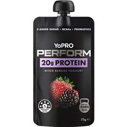 YoPRO Perform 20g Protein Mixed Berries Yoghurt Pouch 175g