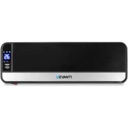 Devanti Wall Mount Panel Heater 2000W Ceramic Heaters Warm Wind LED Swing  Timer Remote Control Black | Woolworths