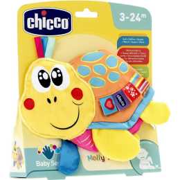 Chicco Toy Molly Turtle Cuddly Textile Rattle Toy Kids 3-24m | Woolworths