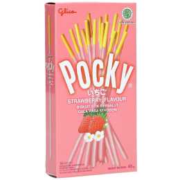 Glico Pocky Stick Strawberry Biscuits 45g 10PK | Woolworths