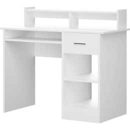 Artiss Computer Desk Shelf Drawer Cabinet White 100CM | Woolworths