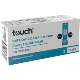 2SAN Touchbio COVID-19 And Flu A/B Rapid Antigen Combo Test Kit 2pack ...