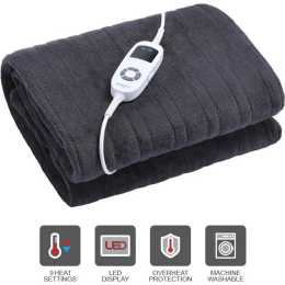 Esplanade Home Luxury Heated Throw Dark Grey 1EA | Woolworths