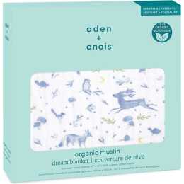 Aden Anais Outdoors Organic Dream Baby Blanket Blue 120cm 1EA