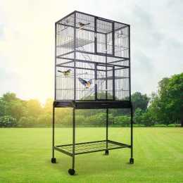 Large parrot deals cage on wheels