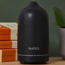 Natio Serenity Diffuser & Essential Oils Gift Set Black | Woolworths