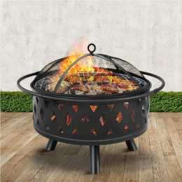 Grillz Fire Pit BBQ Grill 82cm