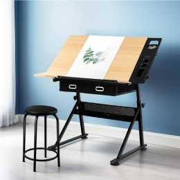 1x Artiss Drawing Desk Drafting Table