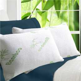 2Pcs 70x40cm DreamZ Memory Foam Pillow Bamboo Cover
