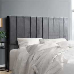 183cm Artiss Bed Head Headboard King Velvet - VELA Grey