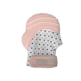 Malarkey Kids Munch Mitt Baby 3-7m Teething Mitten Gloves Silicone Pastel Pink