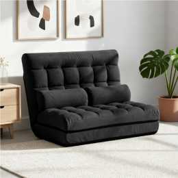 Artiss Sofa Bed Floor Cushion Lounge Recliner Chair Lounger Living Room Bedroom Furniture Charcoal