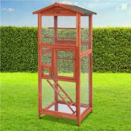 72cm x 60cm x 168cm i.Pet Bird Cage Pet Cages Large Aviary Parrot Carrier Travel Canary Wooden XL